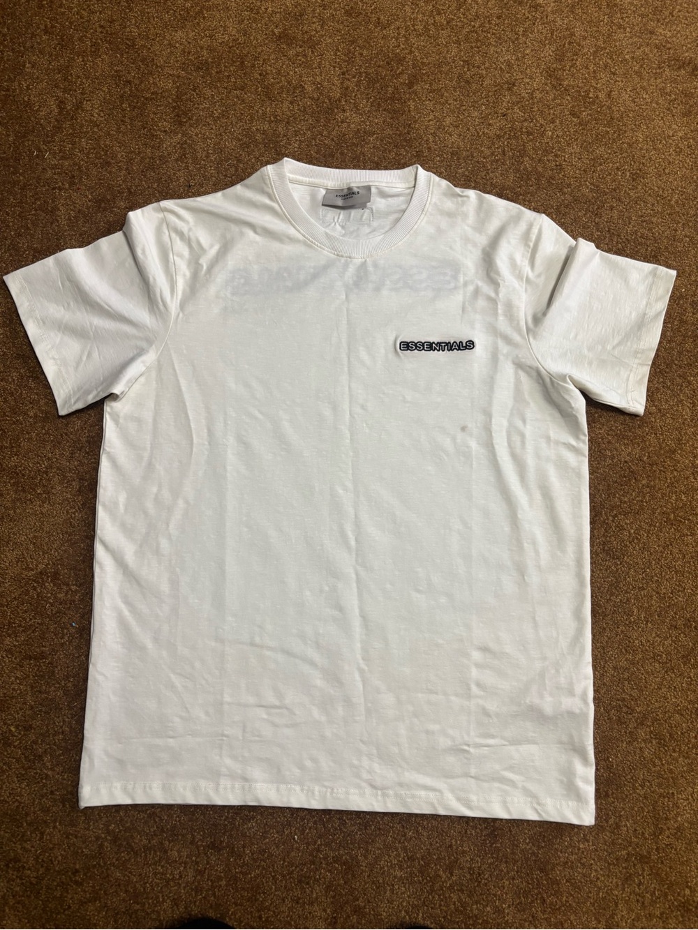 ESSENTIALS Men's White Logo T-Shirt